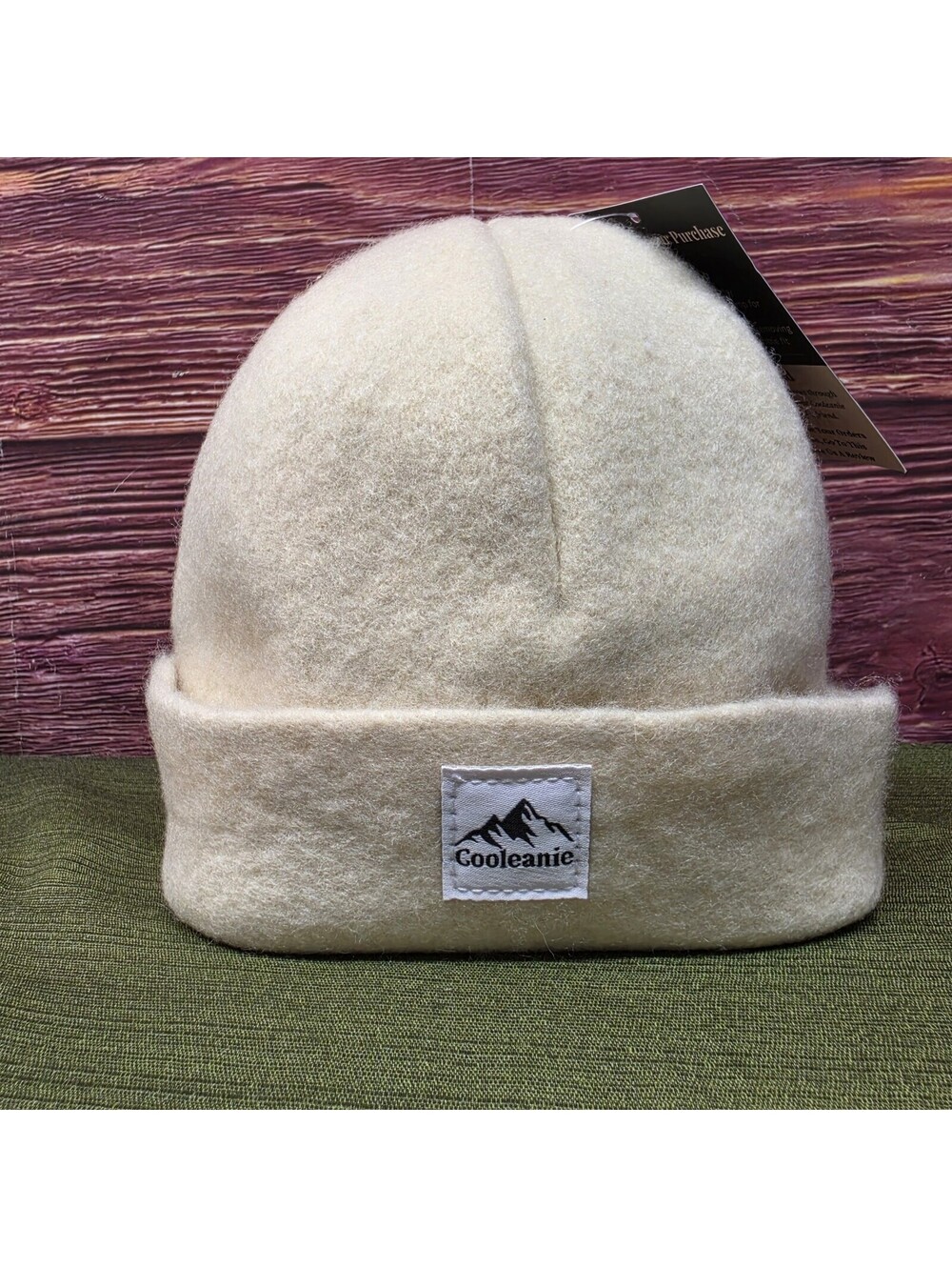 Jean Lemond The Cooleanie 100% Wool Sauna Hat Beanie Off White Regular NWT